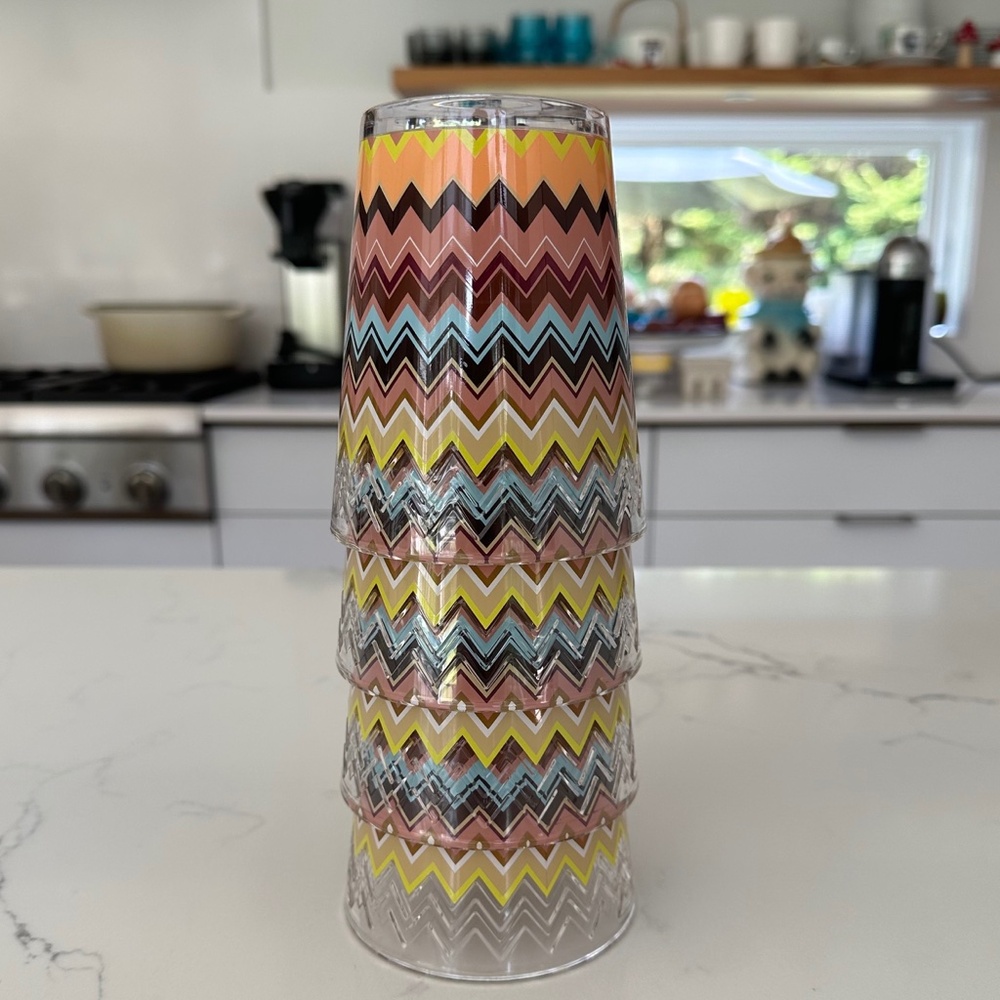 NIB MISSONI for TARGET Chevron Zig Zag Tumblers 20th Anniversary Set - Picture 6 of 15